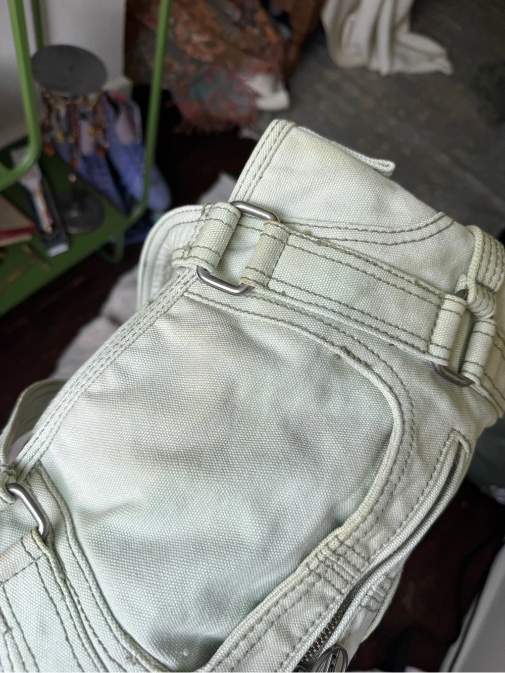 Vintage Diesel Seafoam Green Tote